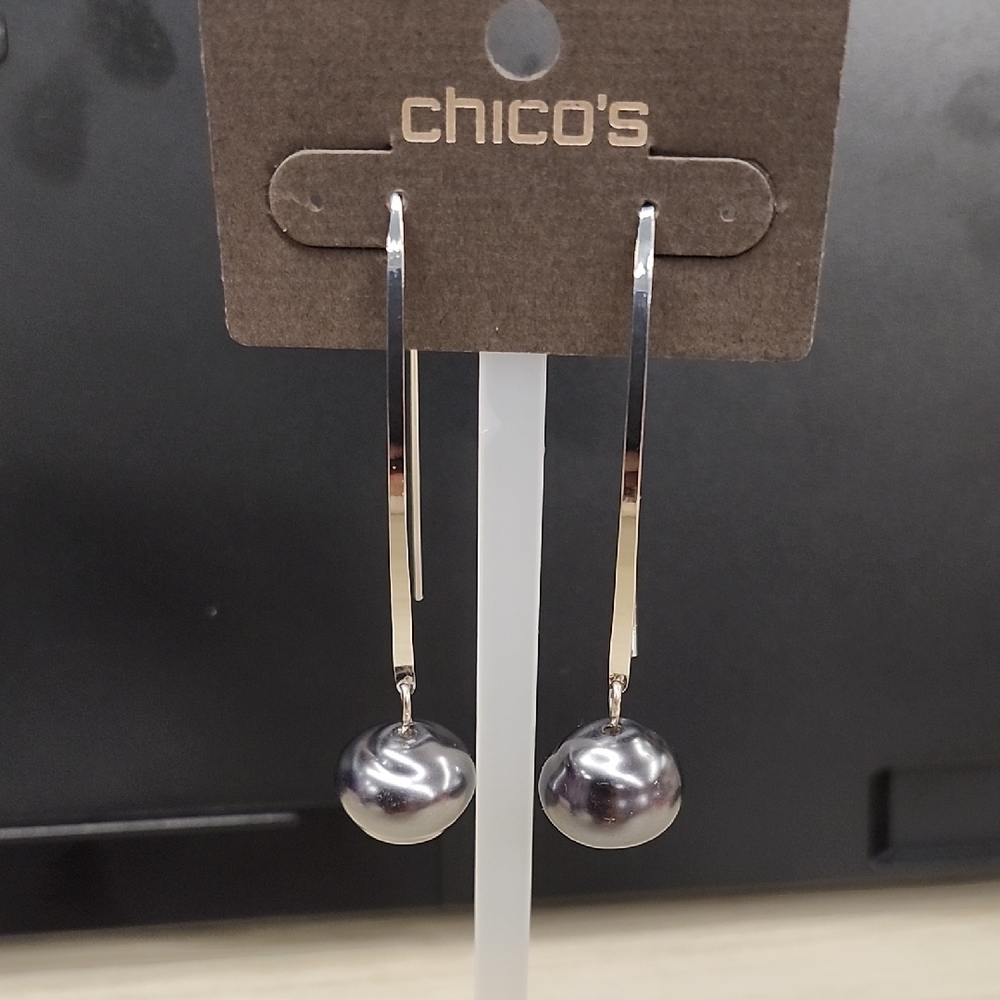 Chico's Silver Drop Earrings